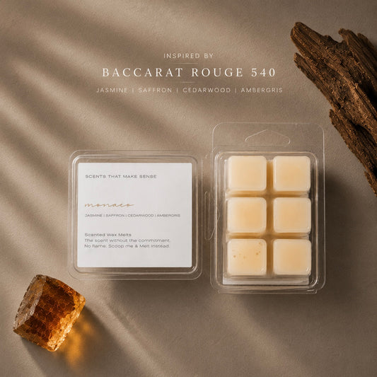 Monaco jasmine and saffron scented wax melts by Scents That Make Sense NYC
